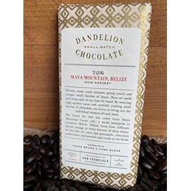 Dandelion Chocolate Bar 2oz (MAYA MOUNTAIN, BELIZE 70%)