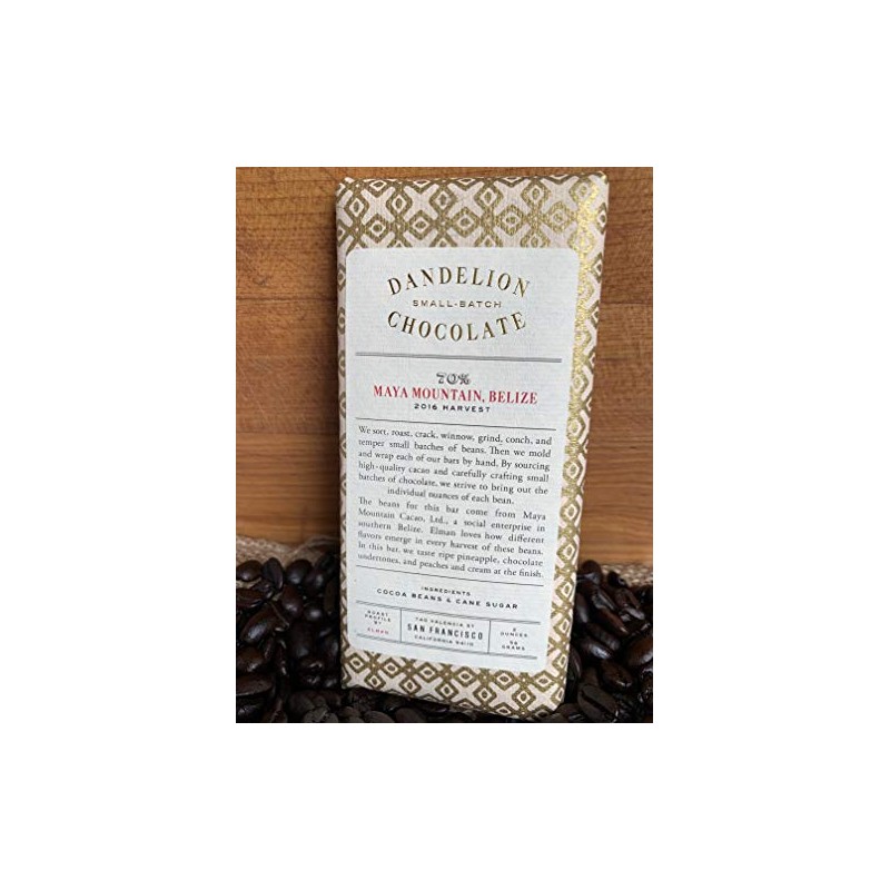 Dandelion Chocolate Bar 2oz (MAYA MOUNTAIN, BELIZE 70%)