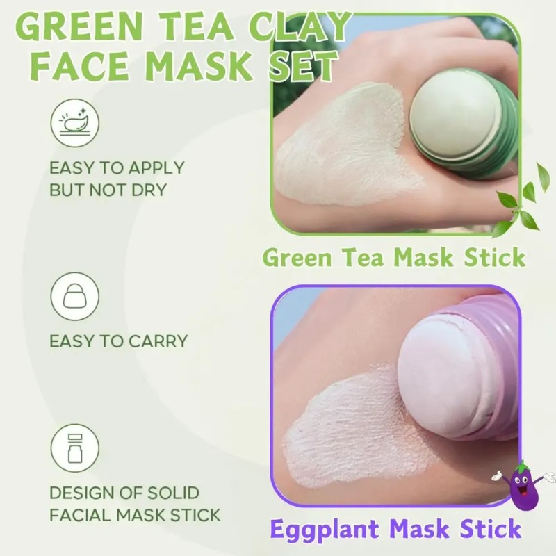 Mascarilla De Té Verde En Barra Para Rostro, Mascarilla Hidr