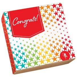 Fairytale Brownies Congratulations Magic Morsel 48 Individually Wrapped Gourmet Chocolate Food Gift Basket for New Home Anniversary New Baby and More - 1.5 Inch x 1.5 Inch Bite-Size Brownies - 48 Pieces - Item LG448