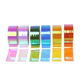 caralin 15mm X 5m Gold Leaf Washi Tape, Orange, Blue, Yellow, Green, Japanese Color Scrapbooking Pink