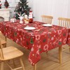 Hapterouse Tablecloth Washable Red Tablecloth Christmas Rectangular Christmas Tablecloths Christmas