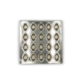 Matsunaga Seisakusho Silver Mini Lemon Top Plate, 20 Piece