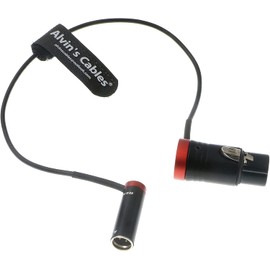 Low-Profile 3-Pin Mini-XLR Male to Full Size XLR Female Audio Cable for BMPCC 4K 6K Camera Video Assist Original Connector Colored Alvin’s Cables Red 14inches|36cm