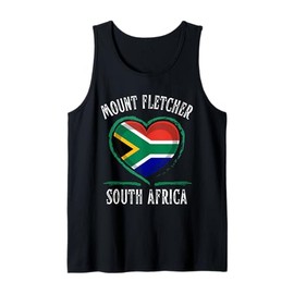 South Africa Flag Heart Mount Fletcher City Tank Top