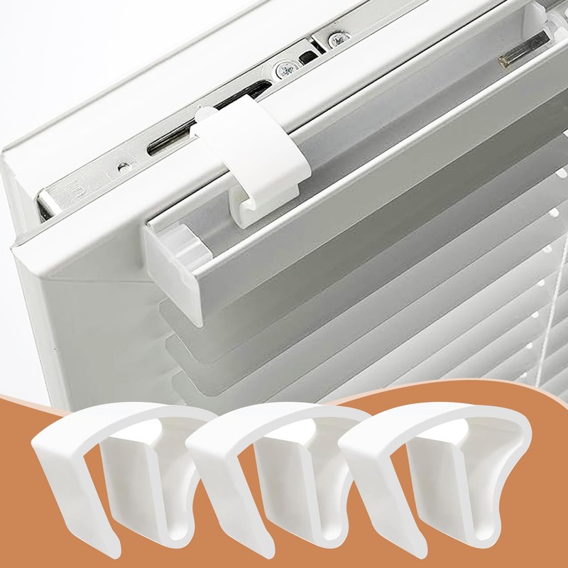 Pack of 8 clamp holders for blinds windows, no drilling,