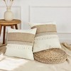 QoBexim Boho Patchwork Linen Pillow Covers with Tassles 18x18 Set