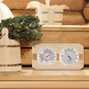 Dyna-Living Sauna Thermometer 2 in 1 Wooden Fahrenheit Thermometer Hygrometer