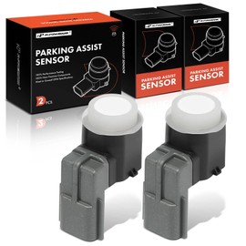 A-Premium 2-PC Front Reverse Backup Parking Assist Sensor Compatible with Infiniti & Nissan Models - QX60 2016-2021, Q50 2018-2021, QX80 2018-2021, Q60 2018-2021, Titan 2016-2021