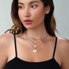 wgoud 9PCS Dainty Gold Multi Layered Pendant Choker Necklaces for