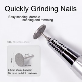 Sanding Disc Nail Drill Bits Electric Foot File Drill Bits to Trim Nails Dead Skin Cuticle Bit Remover Pedicure Supplies Manicure Tools Suitable for Nail Salon Foot Care