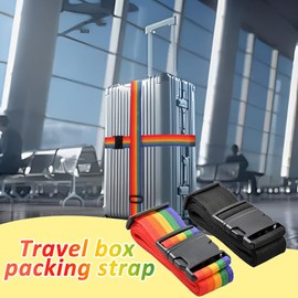 KINDOYO Luggage Suitcase Straps - Travel Accessories Thickened Luggage Belt with Quick Release Buckle, Adjustable Travel Luggage Straps for Suitcase Baggage, Red, 2 Pieces