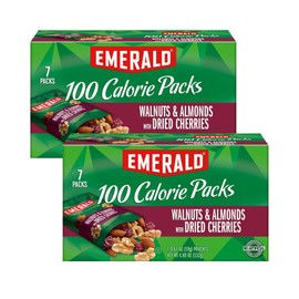 Emerald Nuts Walnuts & Almonds with Dried Cherries, 100 Calorie Pack, 4.69 OZ (Pack of 2)