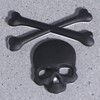 PRETYZOOM 4 Pieces Skull Emblem Stickers Skull Stickers Skull Stickers