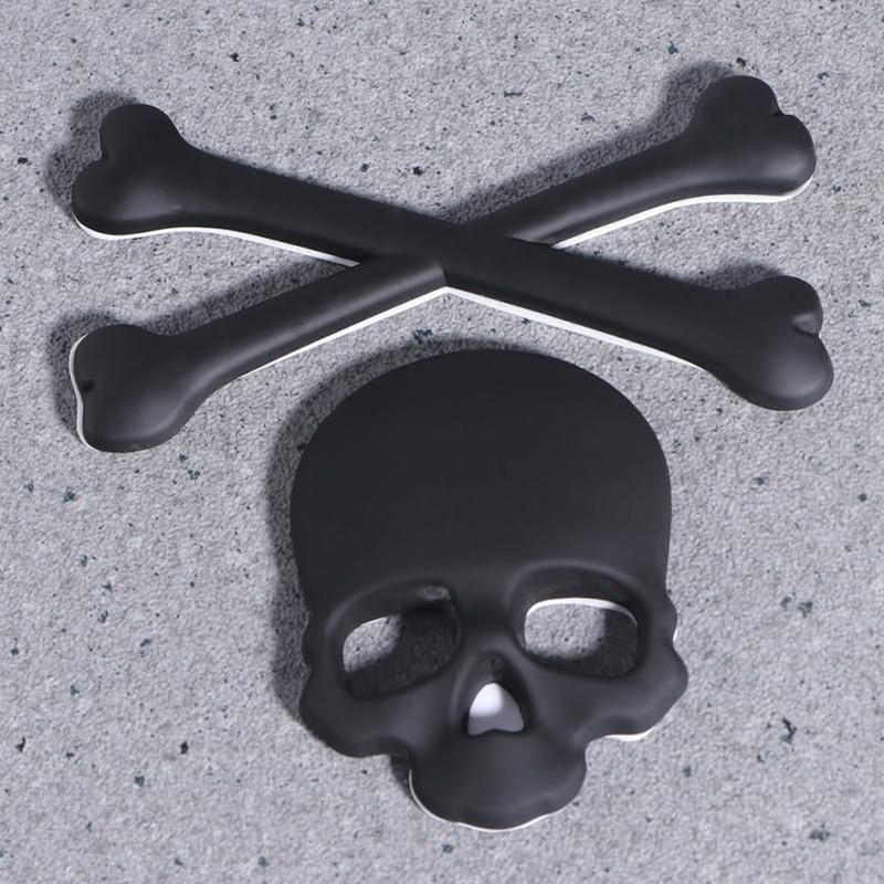 PRETYZOOM 4 Pieces Skull Emblem Stickers Skull Stickers Skull Stickers