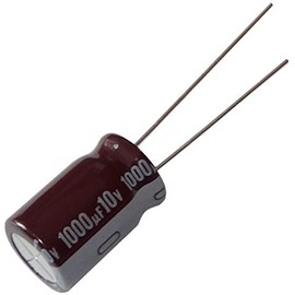 Aerzetix: 10x LOW ESR Chemical Capacitors 1000μF ± 20% 10V THT 105 ° C 5000h radial Ø10x16mm 0.068Ω 1050mA C14413
