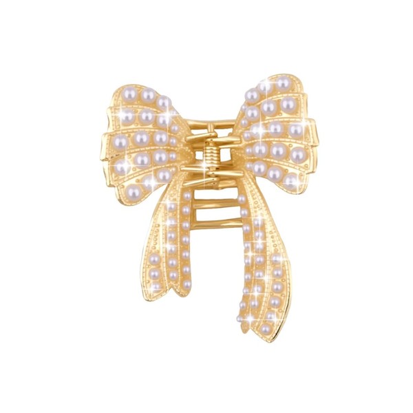 Butterfly Claw Clip with Pearls Hair Accessories for Women Wedding