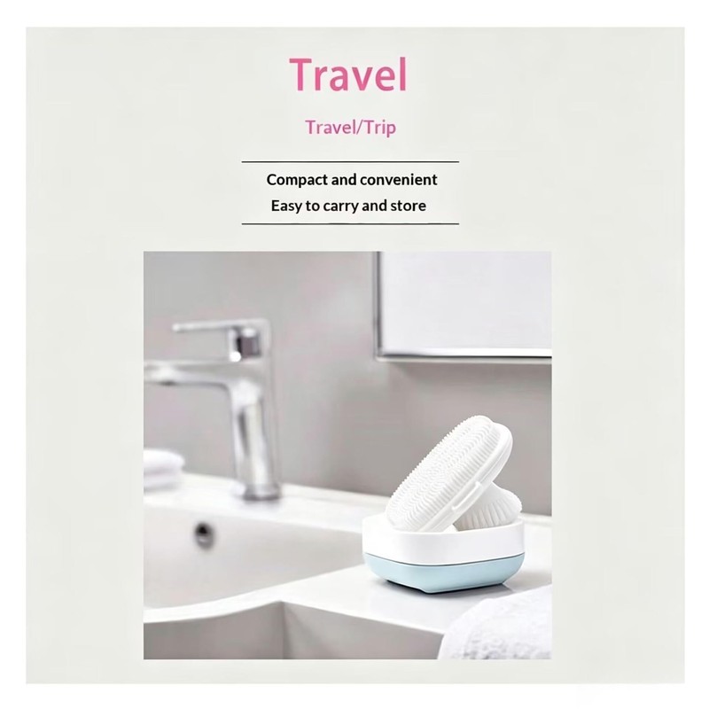 Silicone Multifunctional Cleaning Brush, Cleansing and Bathing Brush, Ergonomic Grip,