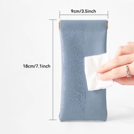 Glasses Cases Soft, Leather Eyeglasses Cases, Squeeze Top Portable Sunglasses Case, PU Glasses Pouch for Men Women (Yellow Blue Green)