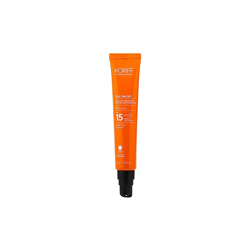 Korff Sun Secret Fluido Viso Anti-Età SPF15 50 ml