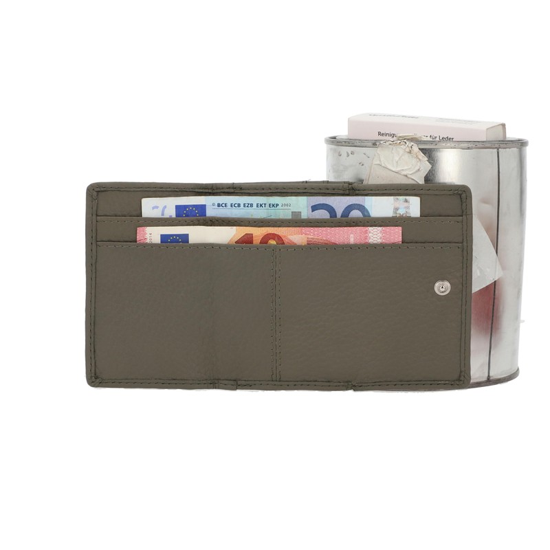 Gusti Dario Women's and Men's Leather Wallet Grey Leather, gray,