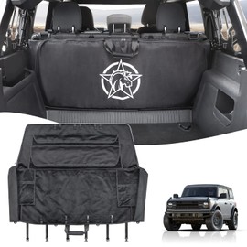MSIZOY Soft Top Window Organizer Storage Bag Protection Compatible With For Ford Bronco 2021 2022 2023 2024 2025 4 Door Plush Multi-Layer Soft-Top Window Protector Bag（Black）