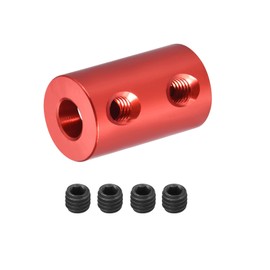 DMiotech 5-5mm Bore L20XD12 Rigid Coupling Shaft Joint Connector with Screw Aluminum Alloy Motor Shaft Connector for 3D Printer Red