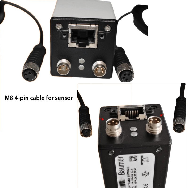 HangTon M8 4 Pin Female 90 Degree Data Power Cord