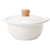 Tamahashi CTN-15C.W Cotton Cocotte, 5.9 inches (15 cm), White, Enamel,