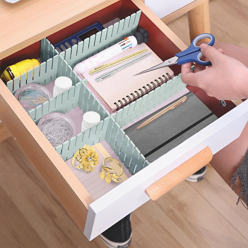 JEPELUS 40Pcs Adjustable Drawer Dividers, Drawer Separators Kitchen