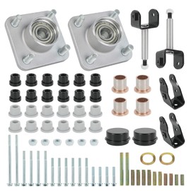 CARMOCAR Golf Cart Precedent Front Repair kit Replacement for 2004 Up Club Car Precedent Gas Electric Including Front Wheel Hub King Pin Bearing Bushing Spring Full Set 102357701, 102289701