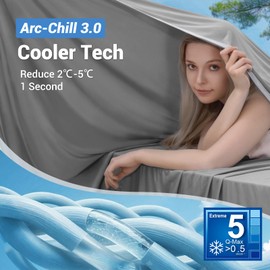 Luxear Manta Fría ARC-Chill® 3.0 Q-MAX 0.5+, Cobija Fresca Doble Cara 100% Nailon Lavable, Cobija Enfriadora para Verano y Sudores Nocturnos, Cobijas Verano para Cama/Sofá/Viajes 150 x 200 cm