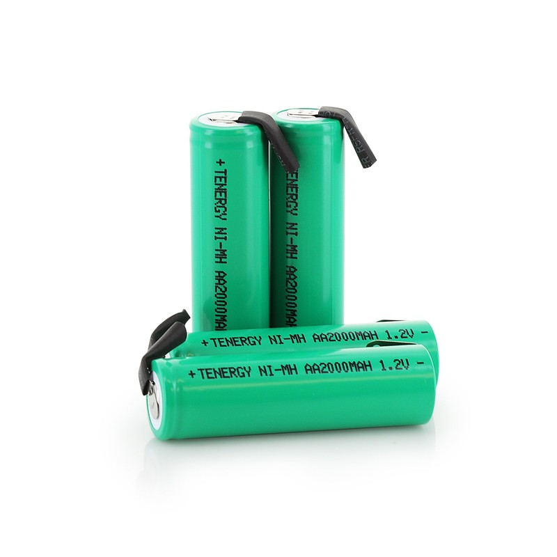 Tenergy AA 1.2V NiMH 2000mAh Flat Top Rechargeable AA Batteries