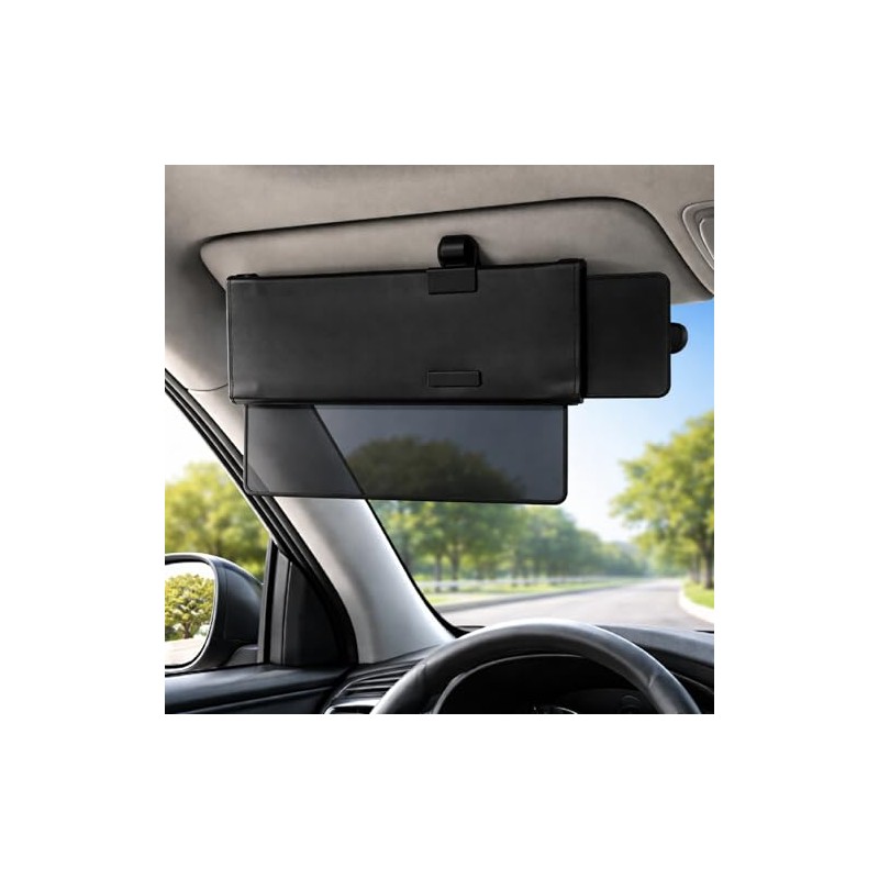 Keenso Extensor de Parasol para Coche, Protección Solar Antideslumbrante, Universal,