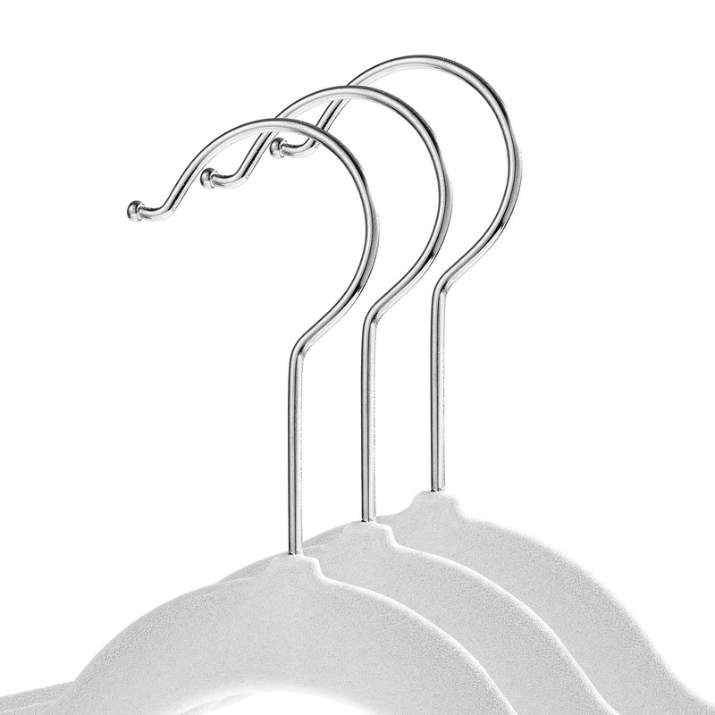 Casafield 50 Ivory Velvet Suit Hangers - Space-Saving Non-Slip Clothes