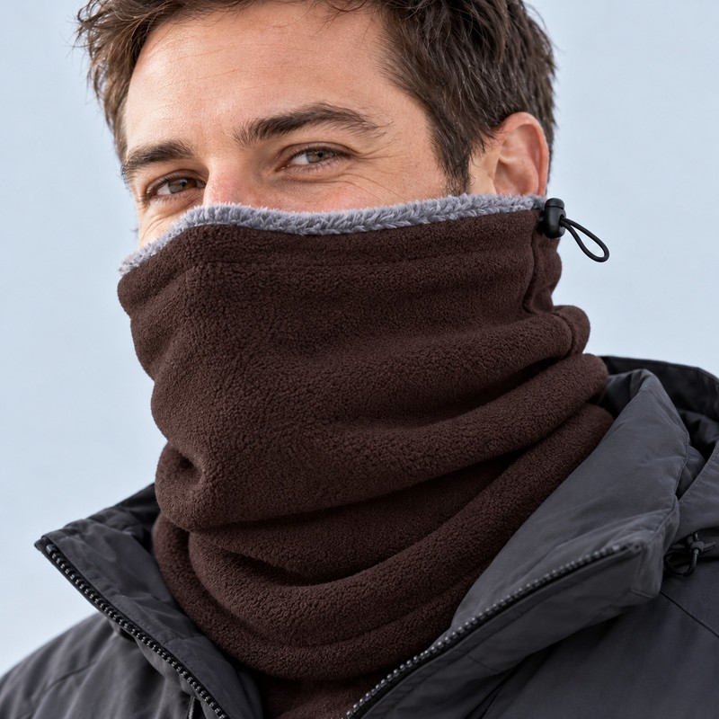 Fleece Neck Warmer Gaiter – Adjustable Windproof Winter Neck Gaiter