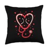 Stethoscope Heart Throw Pillow