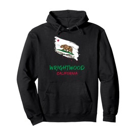 Wrighwood California Paint Splatter Flag Vacation Souvenir Pullover Hoodie