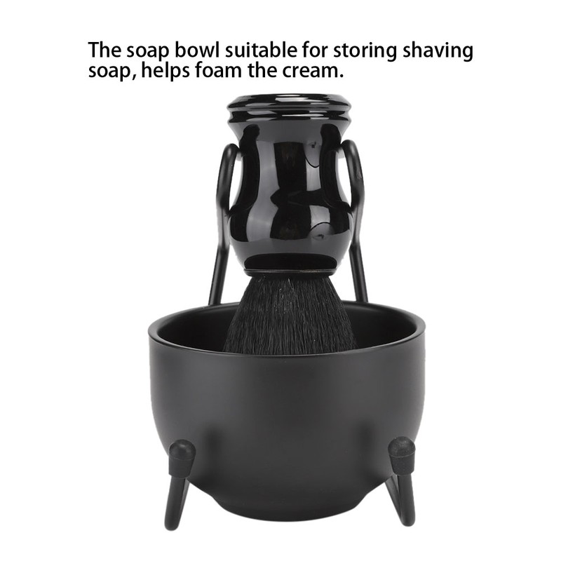 3Pcs Set Professional Men Beard Shaving Tool Stand Holder Hair