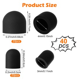 40 Pcs Stylus Tips Replacement Tips Only Pencil Rubber for Stylus Pens Soft No Scratches Sensitivity and Precision Universal Ends Replacement Friendly Swede