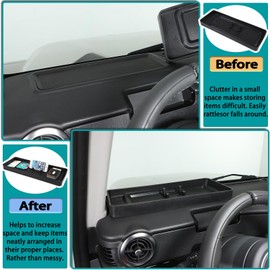 Hudiriy Auto Dashboard Storage Box Organizer Holder Tray Compatible with Ineos Grenadier 2020-2024 Car Center Console Dash Tray Storage Box Dashboard Interior Accessories