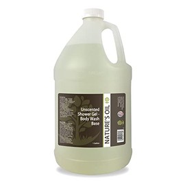 Nature's Oil Unscented Shower Gel/Body Wash Base, 1 Gallon