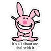 It's Happy Bunny All About Me Sticker