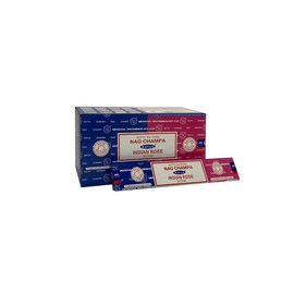 Satya 01323 Nag Champa & Indian Rose Combo Set of Incense Sticks, 12 Packs x 16g, Multi, One Size