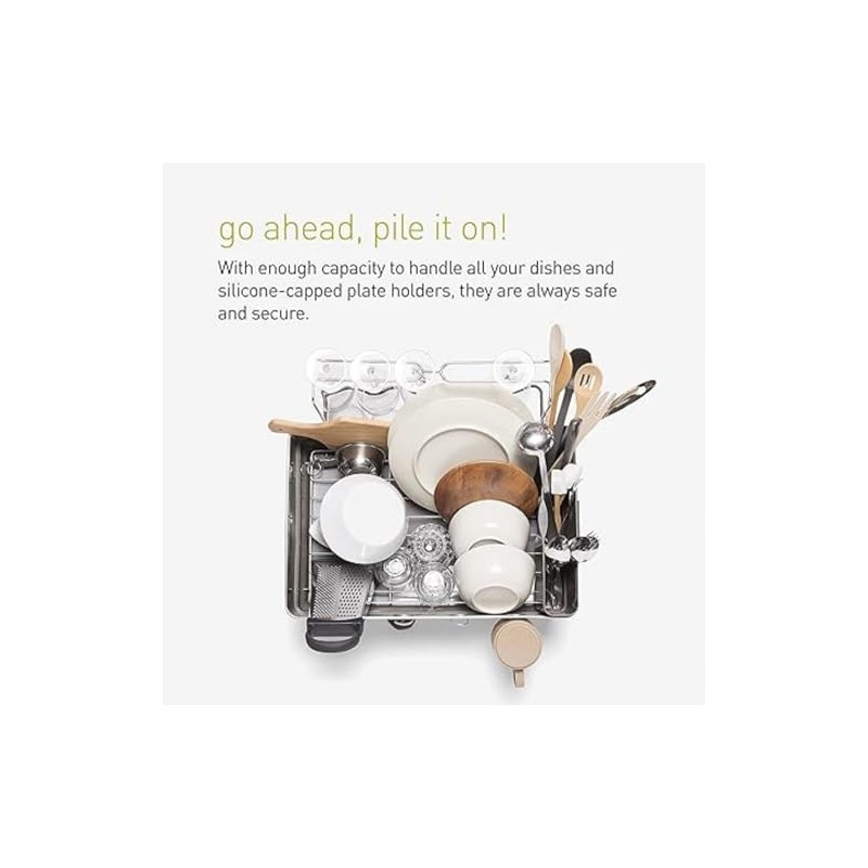 Fancial Fancy Kitchen Dish Drying Rack - Rotating Spoke Design,