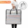 Fasmov 4 Pack Oversized Clear Storage Bag with Handles and