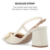 Journee Slingback Bow Knot Slip On Mule Buckle Ankle Strap
