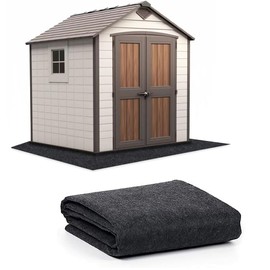 Ahpuhtan 6.6 x 6.6 FT Outdoor Storage Shed Mat, Waterproof Storage Shed Flooring Mat, Anti-Slip Patio Furniture Floor Scratch Prevention Mat, Dustproof Outdoor Carport Mat (6.6 x 6.6 FT)…