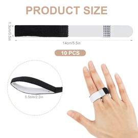 10 Pcs Finger Tape Toe Wraps, Finger Loop Tape Finger Wraps Buddy Tape Finger Spacer Finger Support Splint Finger Brace Straps Toe Separators Bandages Toe Corrector for Fingers And Toes