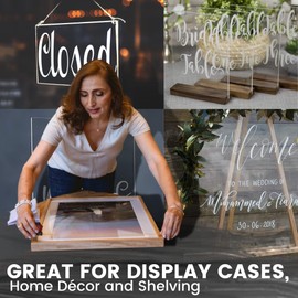 CALPALMY CALPALMY (2-Pack) 8 x 12 Clear Acrylic Sheet Plexiglass C 1/8 Thick; Use for Craft Projects, Signs, Display Cases, Sneeze Guard and More; Cut with Cricut, Engraver, Saw or Hand Tools C No Knives